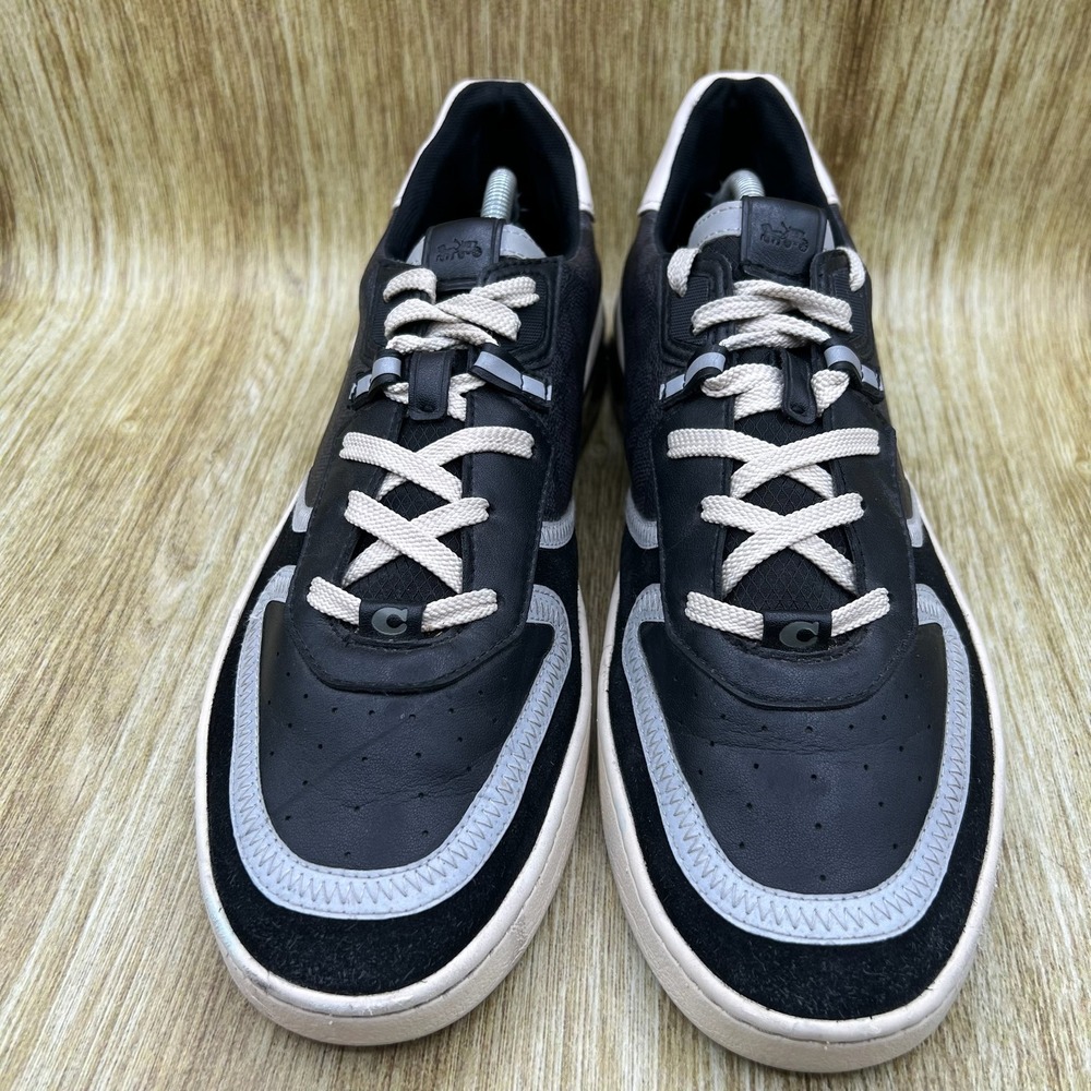 Coach CitySole Signature Court Sneakers Men's Size 12 D Black Charcoal G5015 - Picture 2 of 10